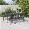 vidaXL Tavolo da Giardino Antracite 200x100x71 cm Acciaio