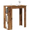 vidaXL Tavolo Bar con Ripiano Antico 102x50x103,5 cm Truciolato