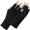 Carehabi Guanti per protezione UV per unghie, Guanti per manicure professionali, Protezione UV UPF200+, Guanti senza dita per gite | Lo smalto per unghie protegge le unghie professionali (Nero)