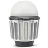 Garza - Lampada anti-insetti grigio 2in1 per campeggio con luce UV e LED dimmerabile, 300 lm, batteria 1200 mAh, fino a 11 h di utilizzo, ricaricabile tramite USB, protezione per bambini e senza