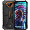 Hammer H Smartphone corazzato Hammer Iron V E senza contratto robusto, impermeabile, dual SIM, batteria da 6320 mAh, fotocamera da 50 Mpx Certificato militare IP69, 294 ore in standby, NFC