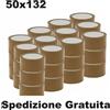 NASTRO ADESIVO PER IMBALLO 50x132 SCOTCH IMBALLAGGIO 36 ROTOLI AVANA