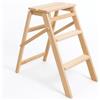 NEW MOTTINOX Scaletto Legno a 3 Gradini Pieghevole Naturale New Mottinox