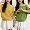 Maglia Donna Pullover Giallo Senape Morbido Casual Ampio Estivo CF70891