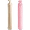 Homealexa Borsa dell'Acqua Calda Lunga, cato con Peluche Morbida 2L Boule Acqua Calda a Tubo per Collo Spalla 73 x 13 cm in Gomma Premium