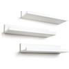 Americanflat Mensole da Muro Bianche da 35,5 cm (Set da 3) - Mensole Bianche da Parete in Legno MDF per Camera da Letto, Bagno, Cucina - Mensole per Portafoto, Libri e Piccoli Vasi