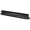 LINK Pannello Passacavi 1 unità a Gabbia per Rack con Coperchio Scorrevole 25 Slot