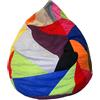 Heunec 670891 - Pouf Patchwork 120 L, Multicolore