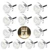 dystaval 12x Lampada da Incasso Faretto LED Plafoniera 0,6W Luce Bianco Caldo DC12V IP67