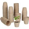 relaxdays Set da 80 Vasetti per Piantine, Biodegradabili, da Torba, Rotondi, Vas