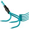 GARDENA Sarchiatore-Rastrello combisystem: pratico attrezzo da giardino 2 in 1,