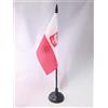AZ FLAG BANDIERA DA TAVOLO POLONIA CON AQUILA 15x10cm - PICCOLA BANDIERINA POLACCA CON S
