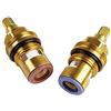 Merriway Bulk Hardware BH03122 Coppia di Vitoni in Ceramica per Rubinetti Acqua Calda e F
