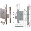 CISA Serratura Triplice da Infilare Doppia Mappa con Scrocco 57255 60 mm