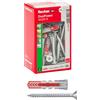 Fischer 25x Tasselli con Vite DuoPower 10x 50 mm, per Muro pieno, Mattone Forato