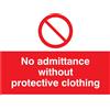 Viking Signs Viking segni pa46-a3l-v "No Admittance senza indumenti protettivi" Sign, vinile,