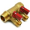 TIEMM COLLETTORE NINO 2 VIE CON VALVOLE A SFERA 3/4 x 1/2 2 vie Rosso