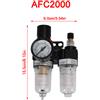 Areyourshop Compressore D'Aria Filtro Trappola Regolatore Riduttore Di Pressione Olio Acqua`
