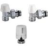 CALEFFI KIT VALVOLA + DETENTORE + COMANDO TERMOSTATICO- 1/2 a squadra- CALEF- pezzi 1