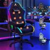 ALFORDSON Sedia da gioco con massaggio a 8 punti, luce LED RGB a 12 colori, sedi