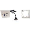 Vivolink WI221293 presa energia HDMI + VGA + USB A + 3.5mm Bianco (Wall Box HDMi
