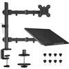 Supporto Monitor Braccio Con Vassoio per Laptop per Schermo LED LCD Da 13 a 27 P