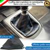 ESL CUFFIA LEVA CAMBIO CITROEN C3 PLURIEL SIMILPELLE NERO CON CUCITURE A RILEVO BLU