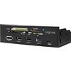 LOGILINK UA0341 - Pannello Multifunzione da 5,25, con Lettore di schede Integrato (M2, MS, SD, Micro-SD, XD, CF)/USB 3.0 Hub (3 Porte) / USB-C/eSATA