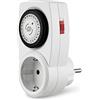 REV Timer Temporizzatore analogico risparmio energetico, programmi 24 x 1 giorno, Intervallo minimo 30 minuti, carico massimo Out 3680 W