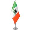 AZ FLAG BANDIERA DA TAVOLO DI PRESTIGIO MESSICO 22x15cm in RASO - PICCOLA BANDIERINA MES