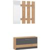 Avanti Trendstore Scarpiera con pannello appendiabito e specchio RIMMO in laminato LAP 96x202x28cm