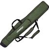 Relaxdays Borsa da Pesca Custodia 130 cm per 3 canne, Verde Oliva | 5 scomparti, imbottita, Oxford 1200D