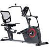 Sunny Health & Fitness Cyclette ellittica elettromagnetica reclinata per esercizi con esercizi per le braccia, connettività con app SunnyFit® - SF-RBE4886SMART