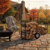 Carrello Portalegna con Ruote Robusto Carrello per Legna da Ardere per Giardino