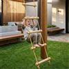 VivaGarden Scaletta Arrampicata Bambini 3-8 Anni in Legno/PE 40x3.5x180 cm Legno VivaGarden