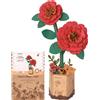 rowood Puzzle 3D Fai da te Fiore in Legno Kit Modellino di Fiori Artificiali Da