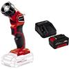 Einhell TE-CL 18 Li H-Solo Lampada a Batteria, Rosso + Power-X-Change Starter Ki