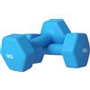 SPORTNOW Set 2 Manubri Esagonali da 1/2/3/4/5/6/7/8/9/10 kg in Metallo