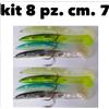 artificiale in gomma pesca traina raglou pesciolino esca spinning mare spigola