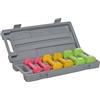 HOMCOM Set 6 Manubri Pesi con Valigetta da 0.5kg 1kg 1.5kg in Acciaio e PU