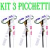 kit 3 reggicanna da pesca poggia canne fondo lago fiume carpa trota reggi canna