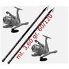 Kit 2 Canna Pesca Surfcasting Offerta 2 Mulinello 5000 Filo Mare Lago Carpa.