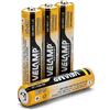 VELAMP HR03/4BP Batterie Ricaricabili Mini Stilo AAA ad Alta Capacità 1,2V 1000