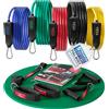 BeMaxx Set di fasce di resistenza piano allenamenti Kit elastici 5 bande elastiche