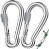 Rairsky Moschettone a vite super resistente, 304 M8, grande, in acciaio inox, con vite,