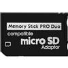 Dueqid Adattatore per Memory Stick PSP, da Micro SD a Memory Stick PRO Duo MagicGate Ca