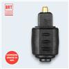 ADATTATORE OTTICO CAVO AUDIO DA JACK 3,5mm FEMMINA A CONNETTORE TOSLINK DIGITALE