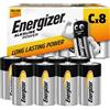 Energizer Alkaline Power - Batterie C (Confezione da 8) - 1,5V Alcaline - Potent