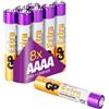 Gp AAAA - Set da 8 Batterie | GP Extra | Pile Microstilo AAAA Alcaline da 1,5V / MN