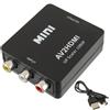 Eplzon Convertitore RCA a HDMI, Adattatore AV a HDMI, 1080P Mini Composite CVBS Convert